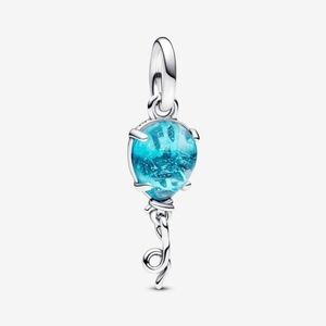Authentic Pandora Blue Murano Glass Balloon Dangle Charm